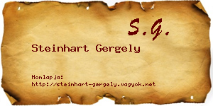 Steinhart Gergely névjegykártya